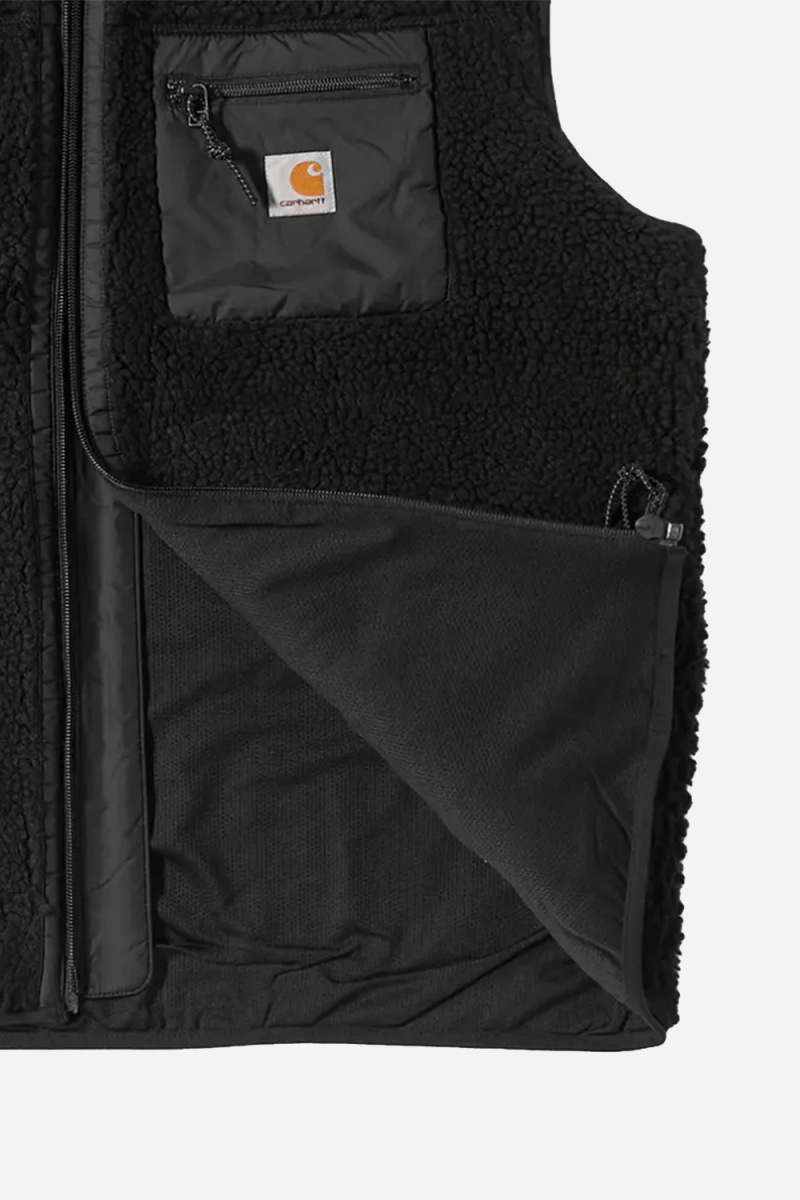 Carhartt WIP Prentis Vest Liner Fleece (Black/Black) | Sweaters