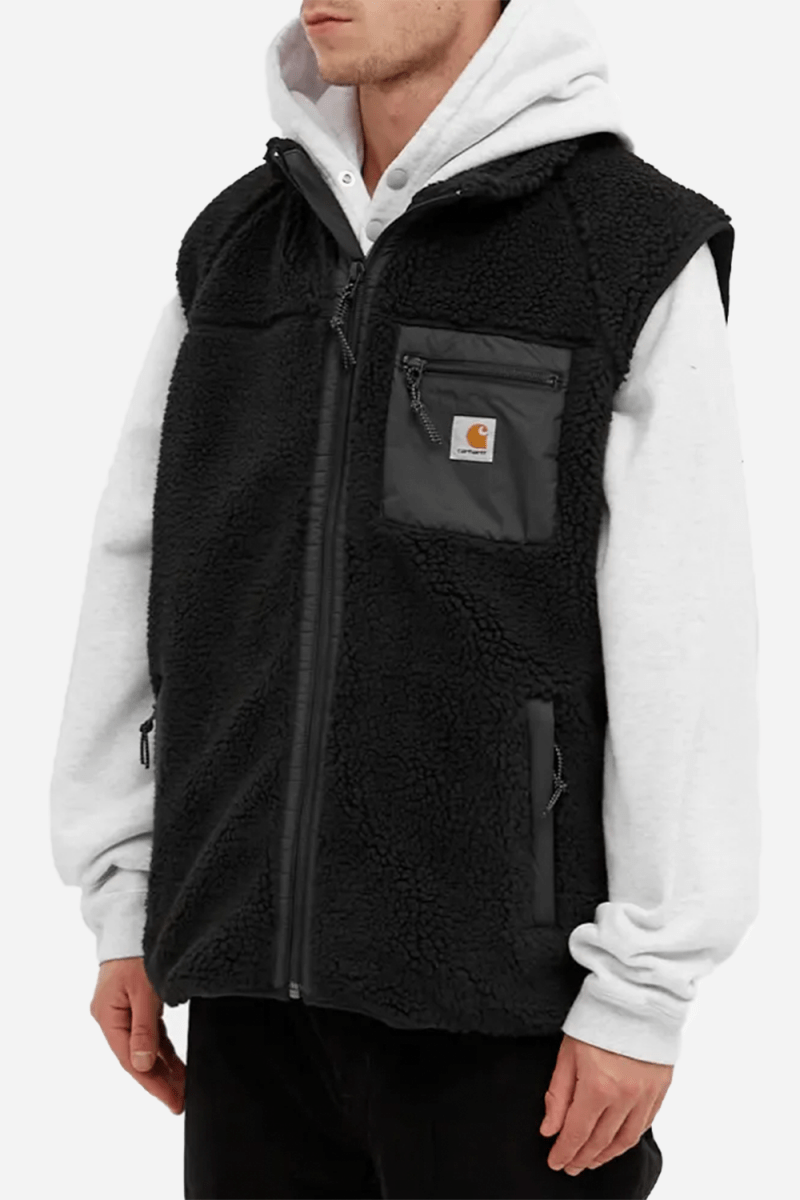 Carhartt WIP Prentis Vest Liner Fleece (Black/Black) | Sweaters