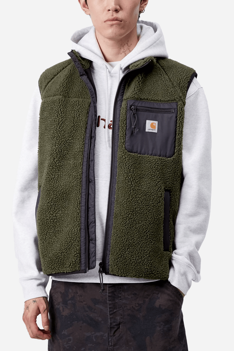 Carhartt WIP Prentis Vest Liner Fleece (Opuntia/Black) | Sweaters