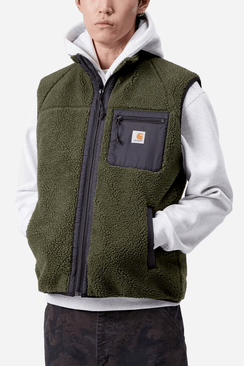 Carhartt WIP Prentis Vest Liner Fleece (Opuntia/Black) | Sweaters