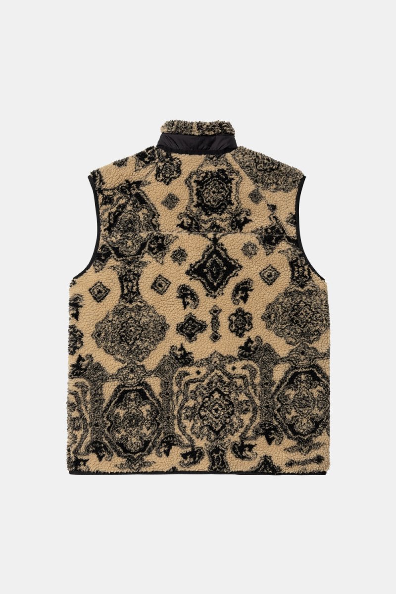 Carhartt WIP Prentis Vest Liner Verse Jacquard Fleece (Dusty Brown & Scoot Black) | Vests