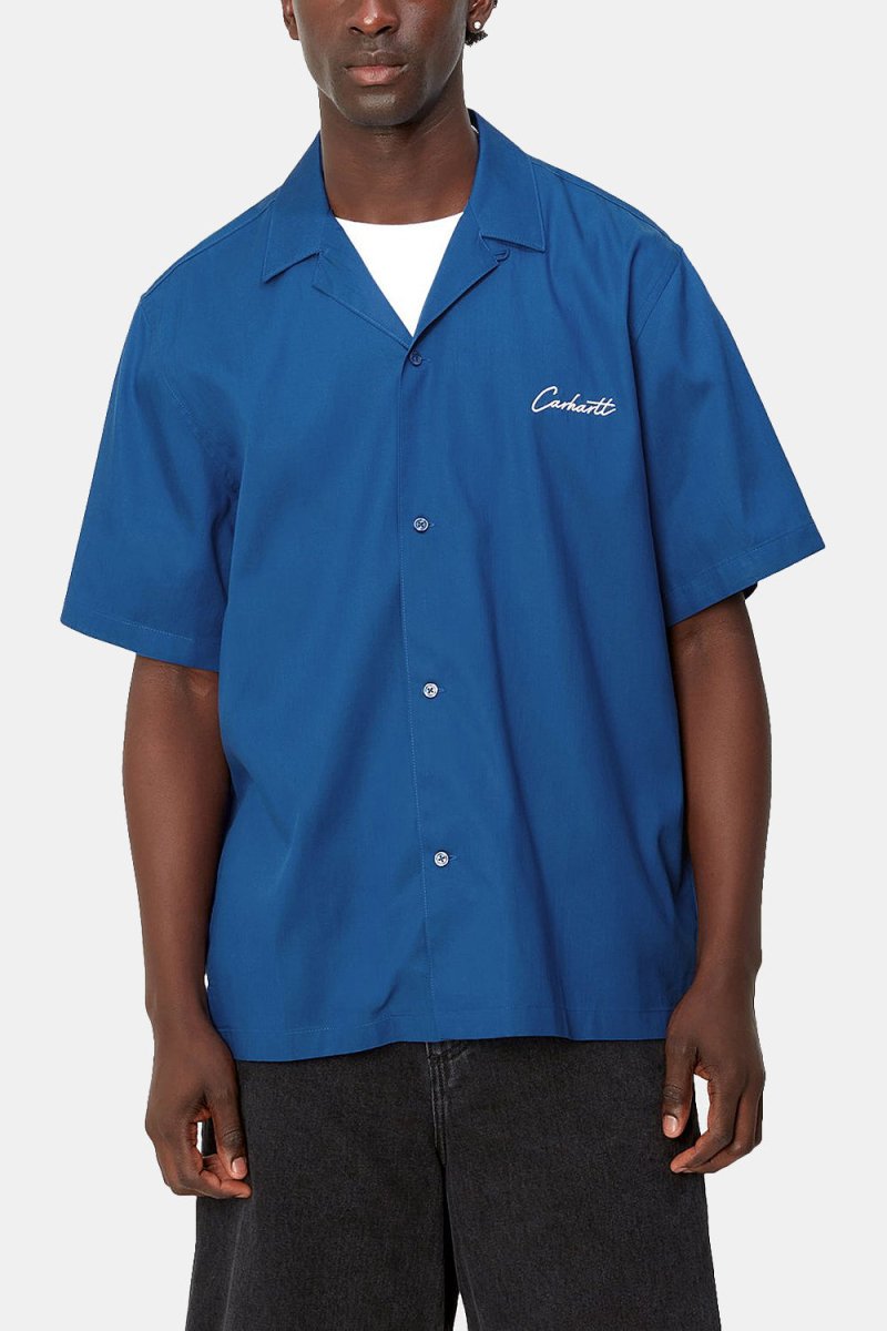 Carhartt WIP Short Sleeve Delray Shirt (Acapulco Blue/Wax) | Shirts