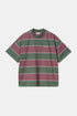 Carhartt WIP T-shirt Quinby a maniche corte (Quinby Stripe/Silver Pine) | Magliette