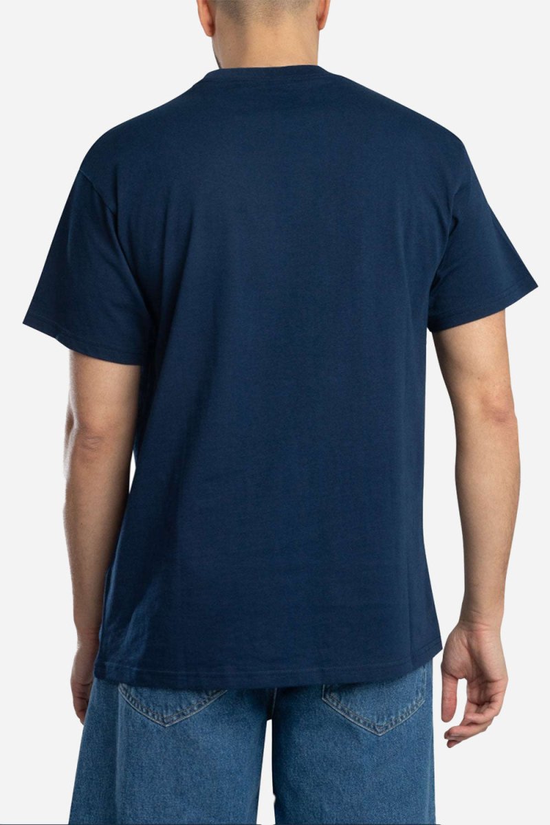 Carhartt WIP Short Sleeve Script Embroidery T-Shirt (Ink/Air Yellow) | T-Shirts