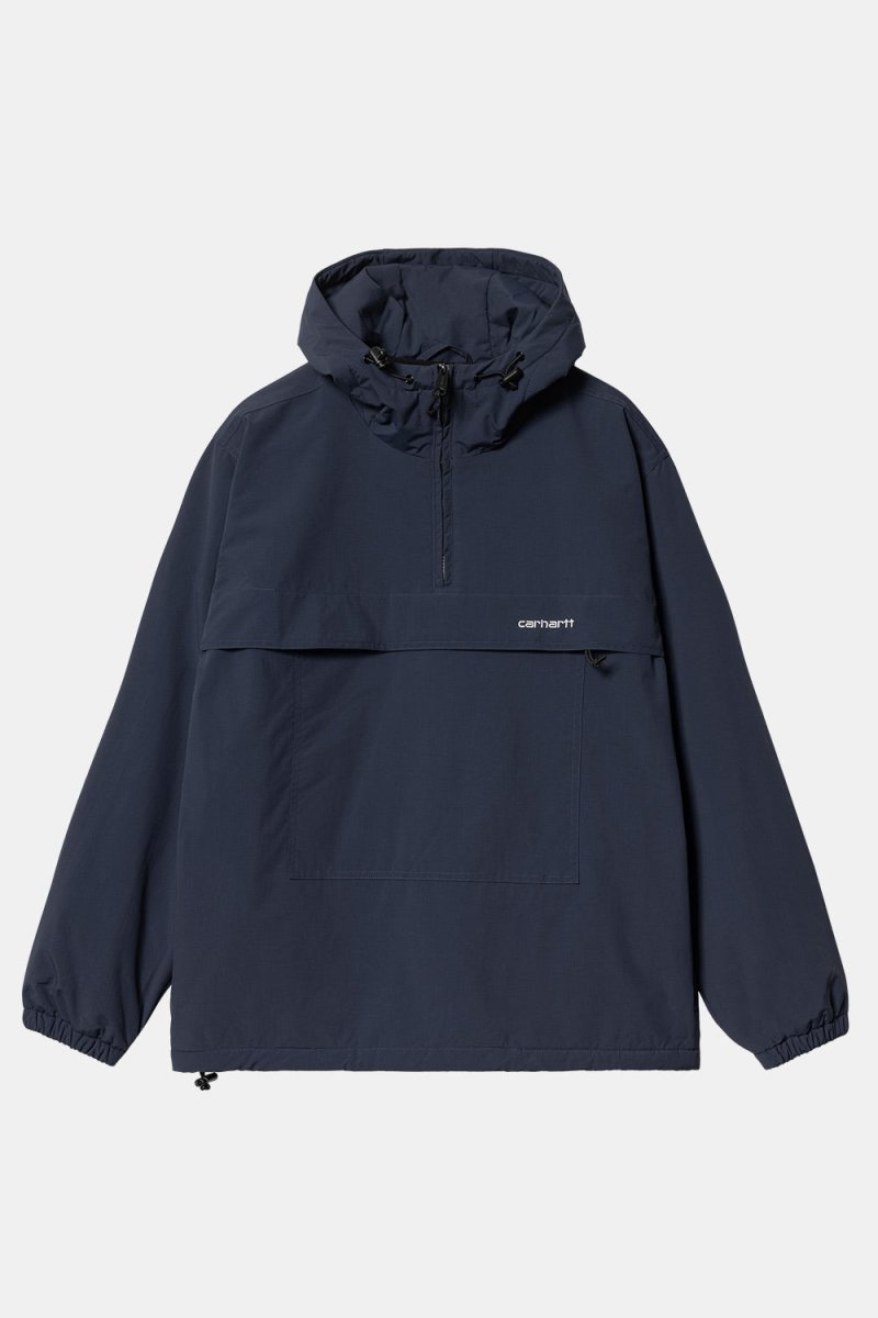 Carhartt WIP Windbreaker Pullover Jacket (Air Force Blue/White) | Jackets