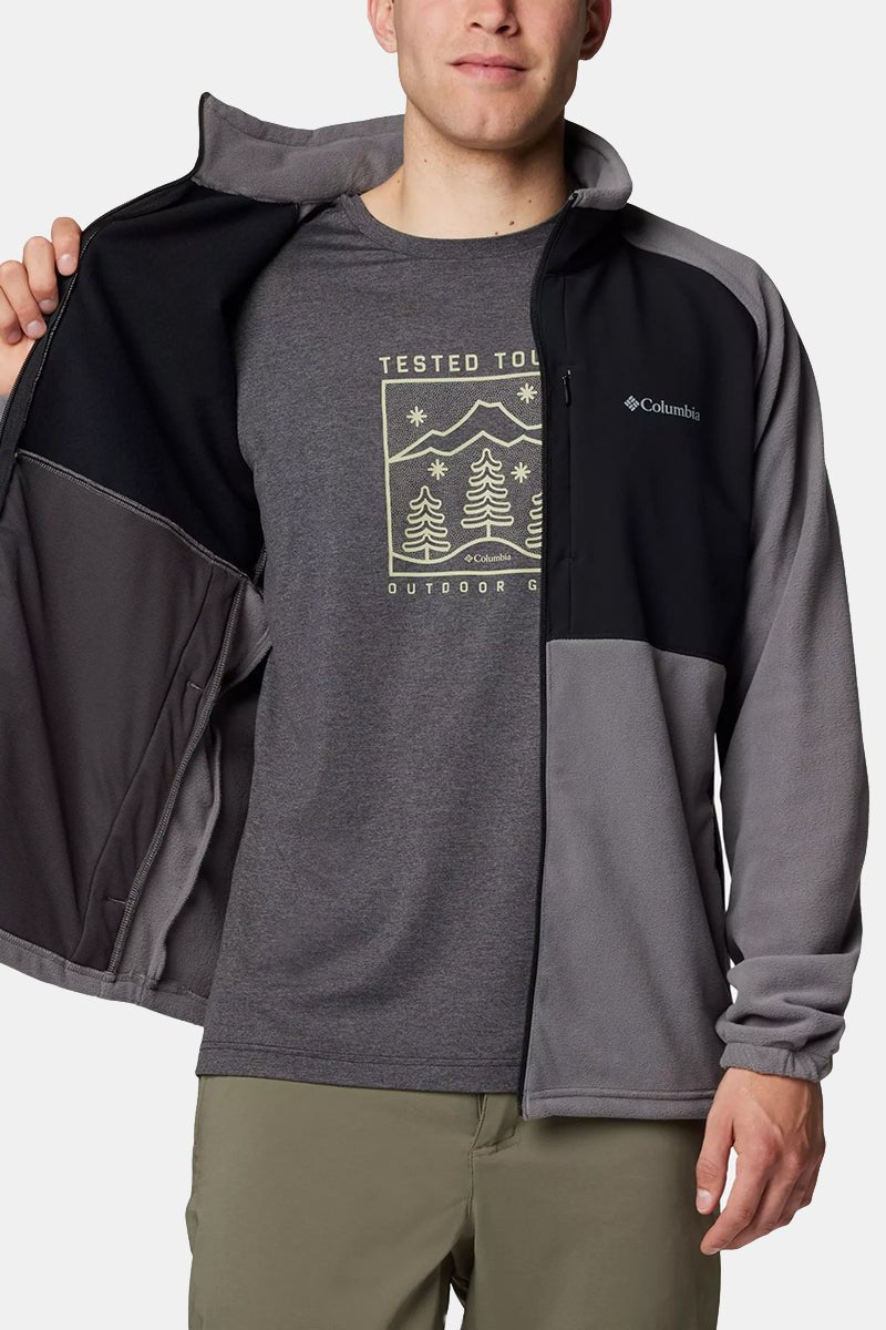 Columbia Sage Peak™ Full Zip Fleece (City Grey/Black) | Sweaters