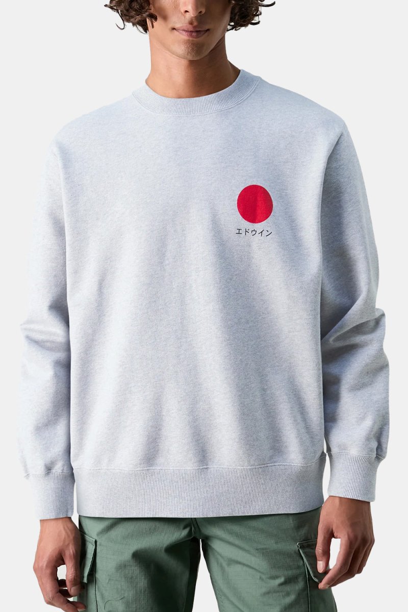 Edwin Japanese Sun Heavy Felpa Sweat (Grey Marl) | Sweaters