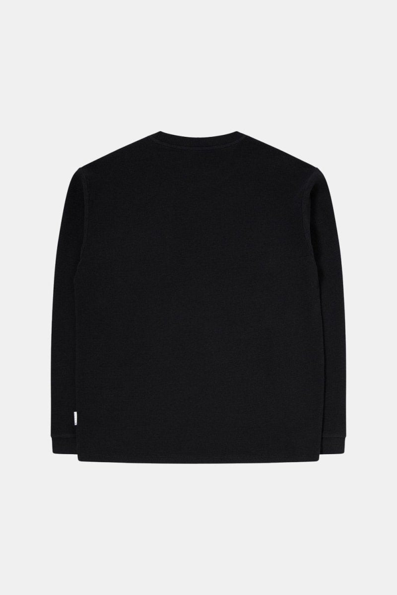 Edwin Waffle Dizzy II Long Sleeve T-shirt (Black) | Sweaters