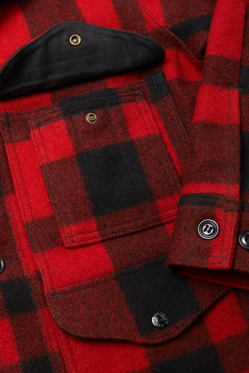 Filson Mackinaw Wool Cruiser Jacket (Red/Black Plaid) | Jackets