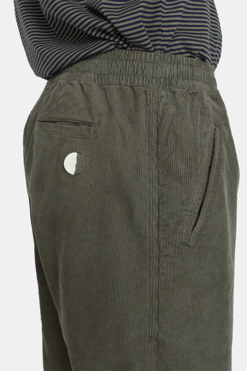 Folk Drawcord Assembly Pant (Dark Sage Cord) | Trousers