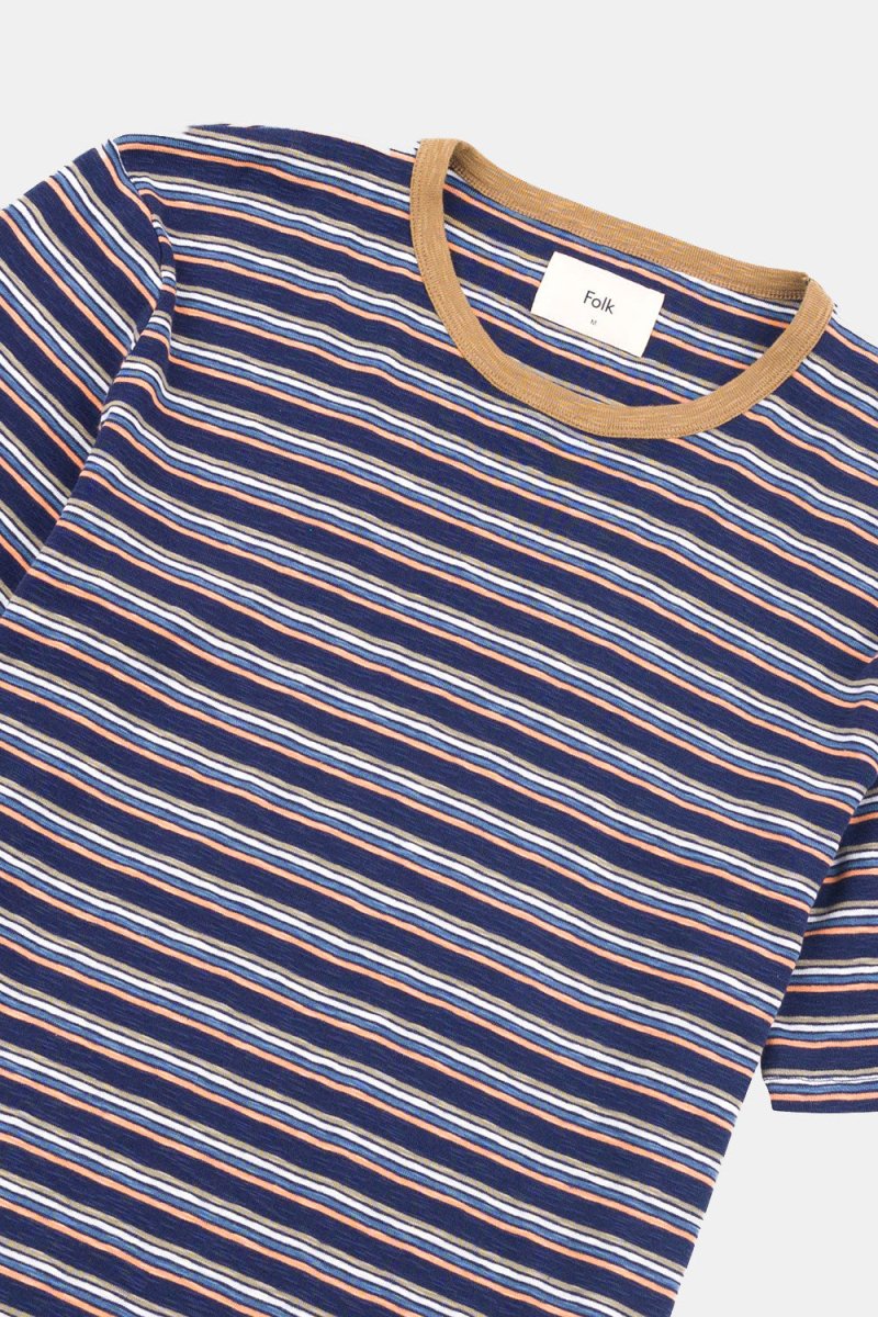 Folk Multistripe T-Shirt (Navy Mix) | Shirts