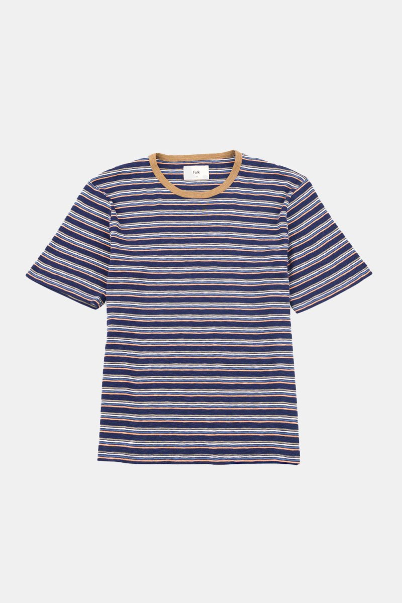 Folk Multistripe T-Shirt (Navy Mix) | Shirts