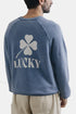 Felpa con stampa Lucky La Paz Cunha (blu Oceana) | Maglioni