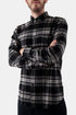 Camicia ESP a quadri B&B in flanella portoghese (nera / grigia) | Camicie