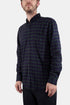 Camicia a quadri ESP ESP in flanella portoghese (blu / viola) | Camicie