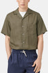 Camicia con colletto camp in flanella portoghese (verde secco) | Camicie