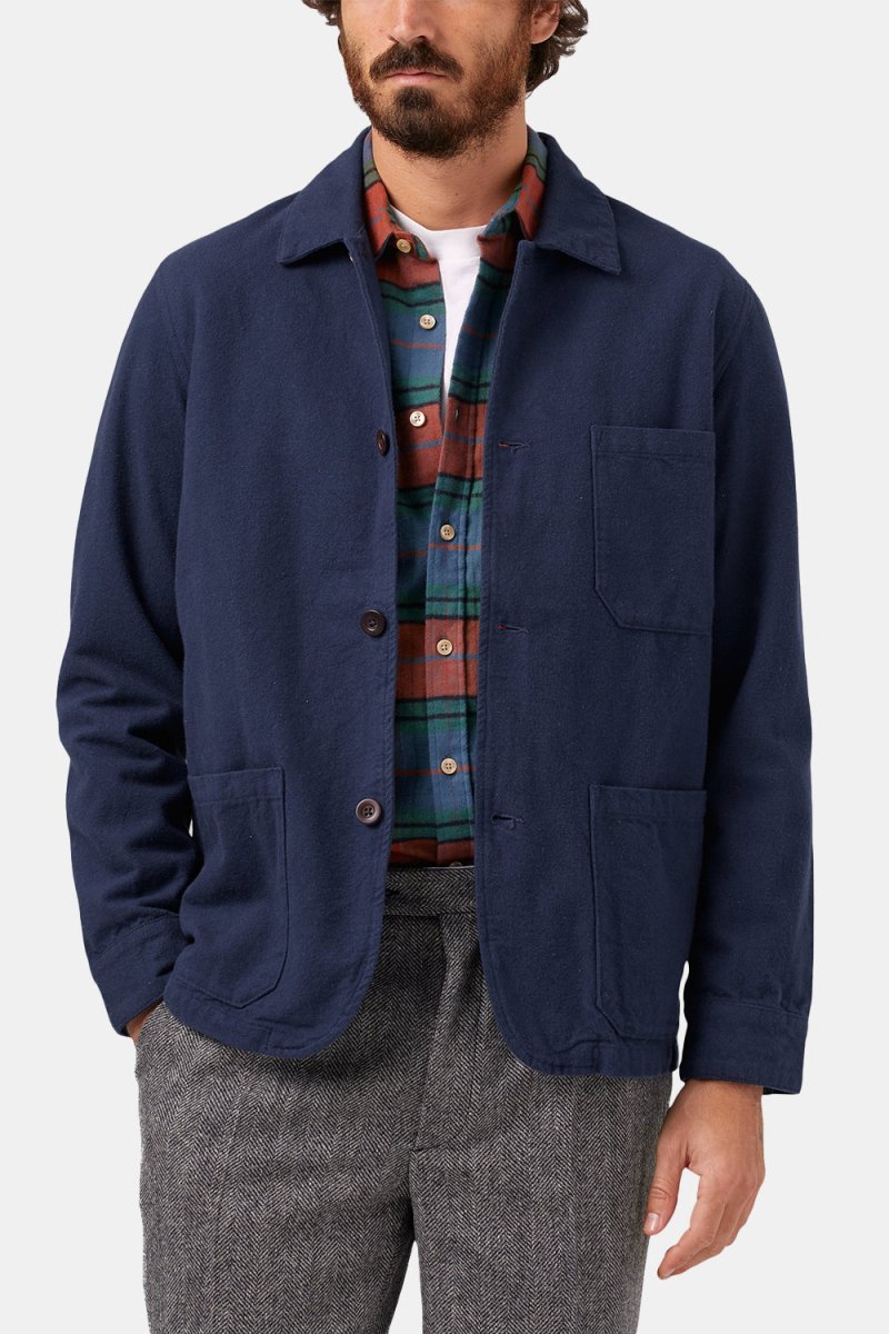 Portuguese Flannel Labura Heavy Flannel Jacket (Blue) | Jackets
