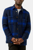 Camicia overshirt in pile scozzese di flanella portoghese (blu marino) | Camicie