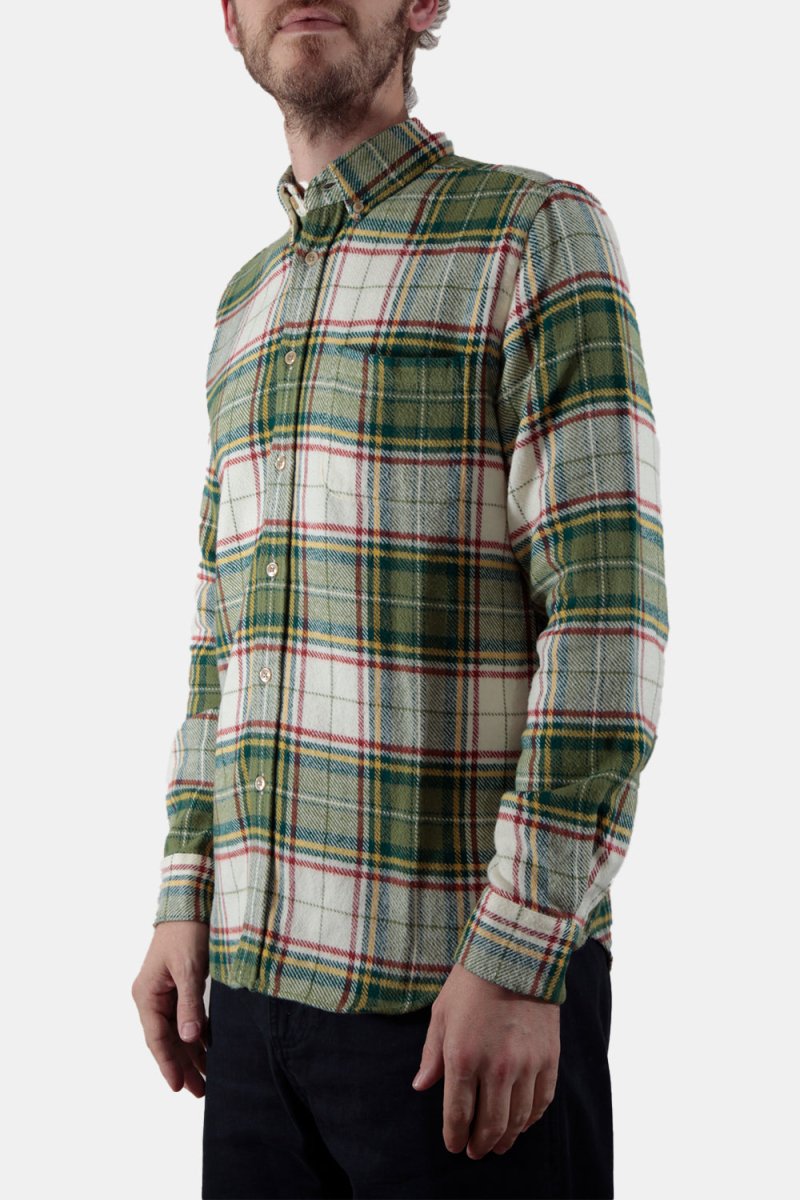 Portuguese Flannel Portlad Check Shirt (Ecru / Green) | Shirts