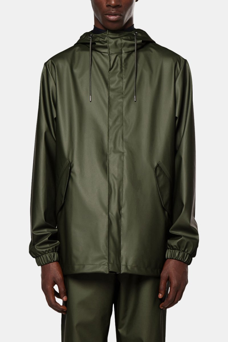 Rains Waterproof Fishtail Jacket (Evergreen) | Jackets
