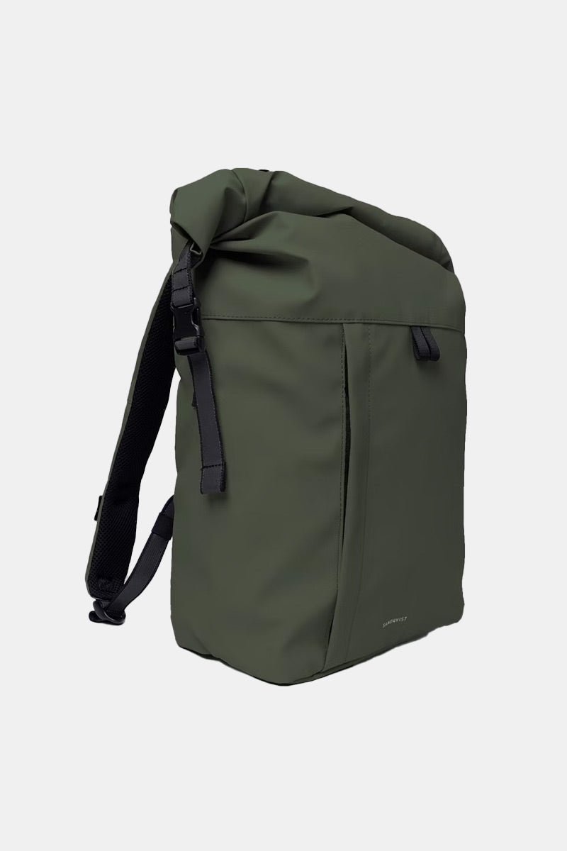 Sandqvist Konrad Water - Resistant Rolltop Backpack (Dawn Green) | Bags