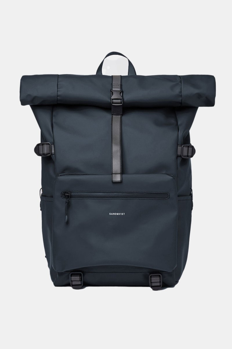 Sandqvist Ruben 2.0 Water - Resistant Rolltop Backpack (Navy) | Bags