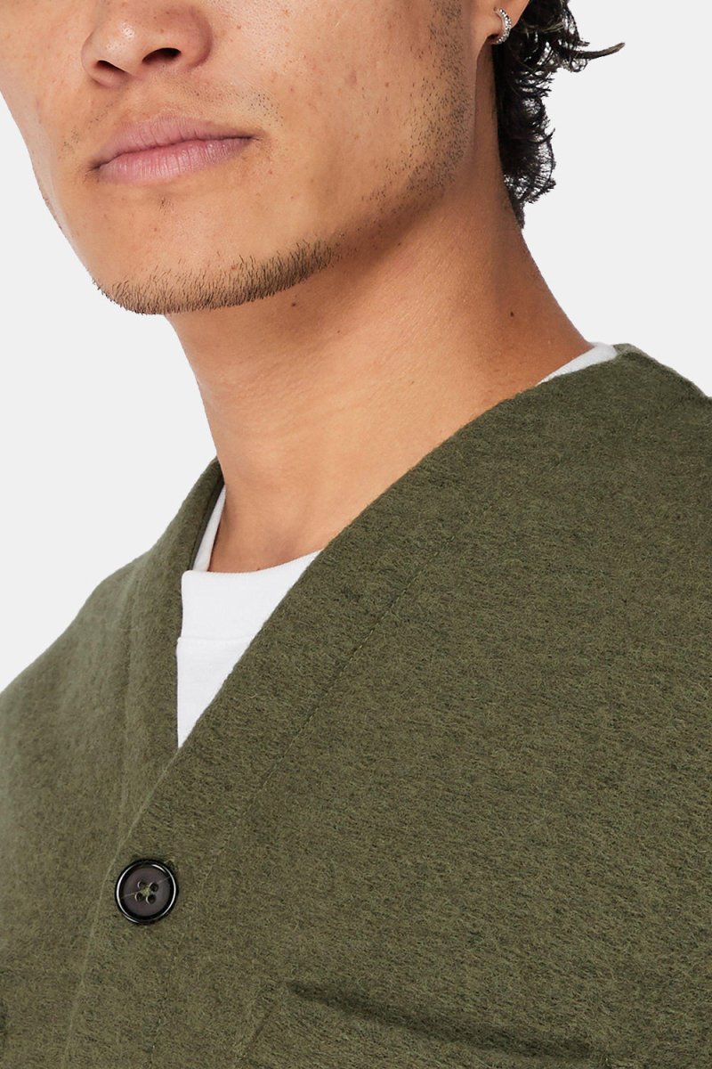 Universal Works Cardigan (Lovat Green) | Sweaters