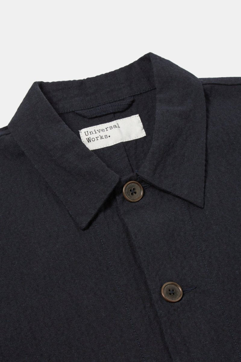 Universal Works Ospina Cotton Travail Overshirt (Dark Navy) | Jackets