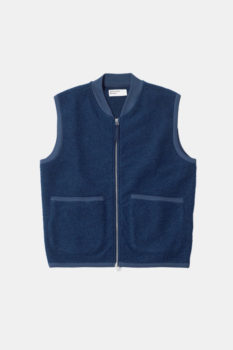 Universal Works Zip Waistcoat (Indigo Blue) | Vests