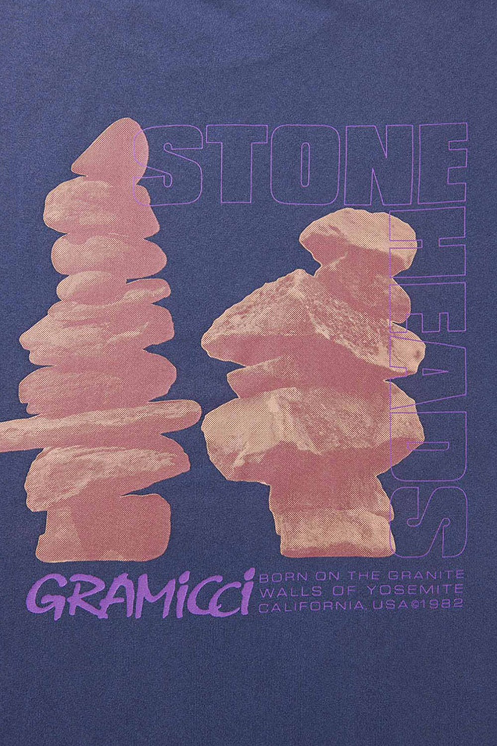 Gramicci Stoneheads T-Shirt (Navy Pigment) | Number Six